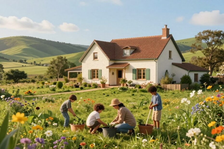 Rodzina na Polu gdzie mieszka